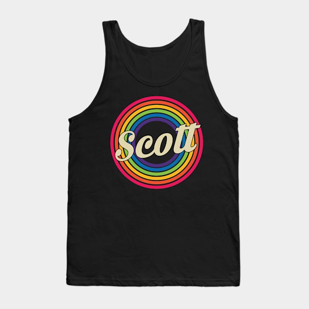 Scott - Retro Rainbow Style Tank Top by MaydenArt